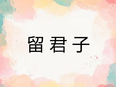 留君子 留君子
