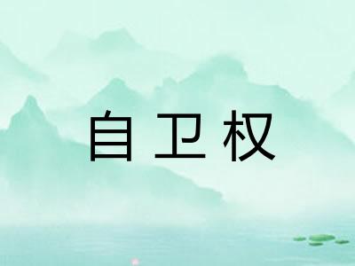 自卫权 自卫权