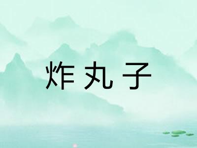 炸丸子 炸丸子