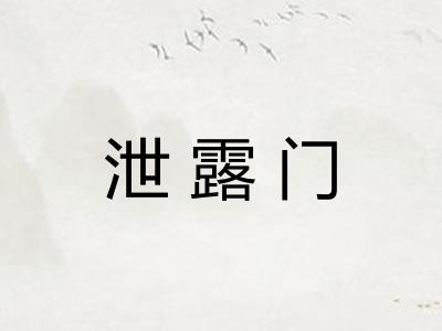 泄露门 泄露门