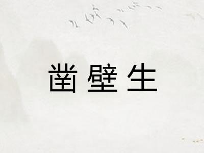 凿壁生 凿壁生