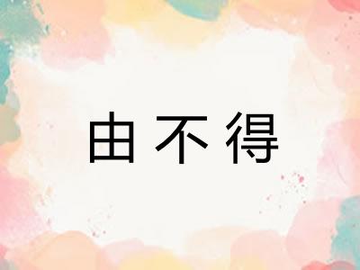 由不得 由不得