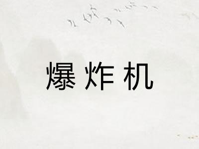 爆炸机 爆炸机