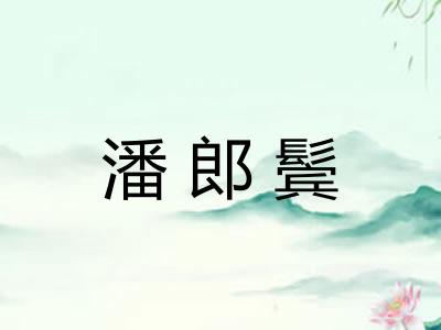潘郎鬓
