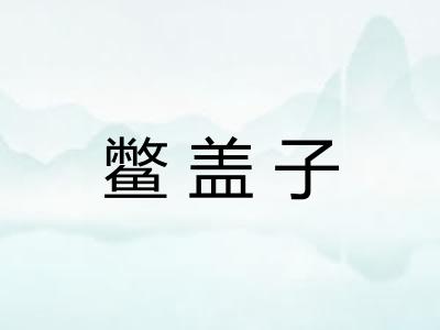 鳖盖子 鳖盖子