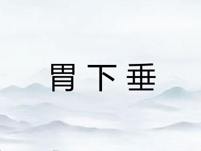 胃下垂 胃下垂