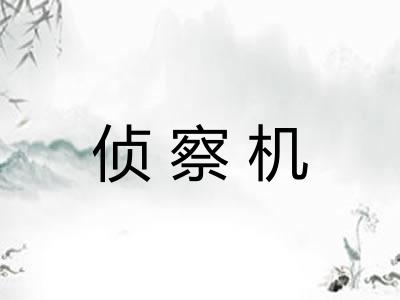 侦察机 侦察机
