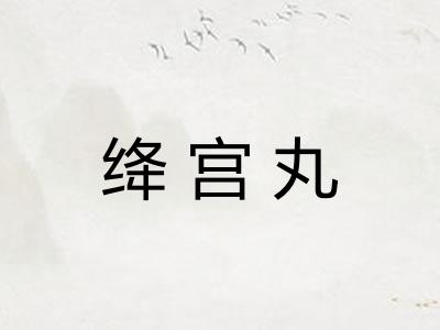 绛宫丸 绛宫丸