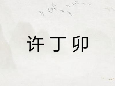 许丁卯 许丁卯