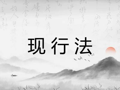 现行法 现行法