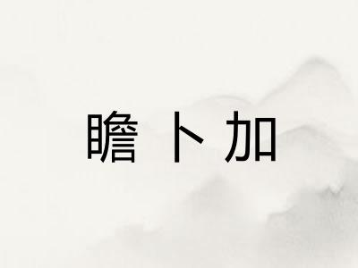 瞻卜加 瞻卜加
