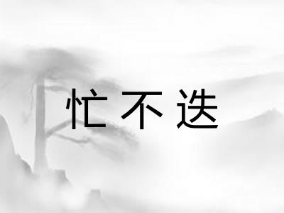 忙不迭 忙不迭