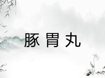 豚胃丸 豚胃丸