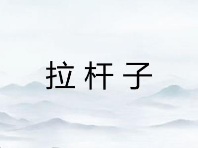 拉杆子 拉杆子