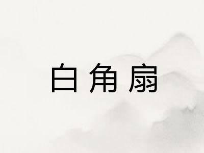 白角扇 白角扇