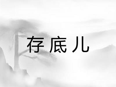 存底儿 存底儿