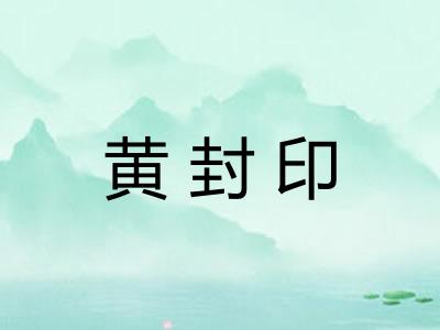 黄封印 黄封印
