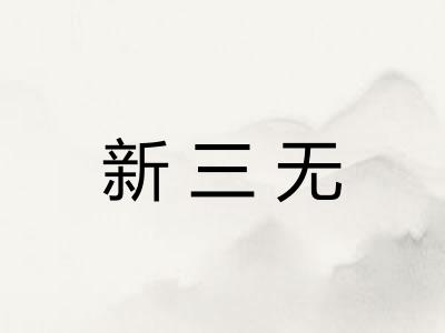 新三无 新三无