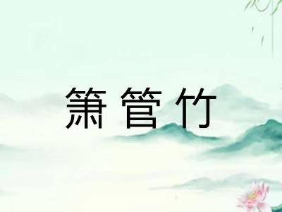 箫管竹 箫管竹