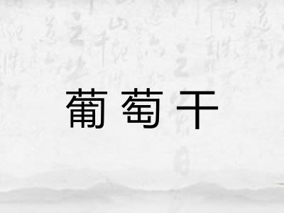 葡萄干 葡萄干