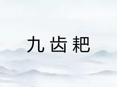 九齿耙 九齿耙