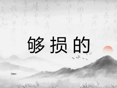 够损的 够损的