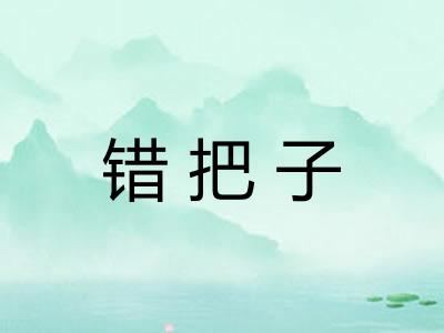 错把子 错把子