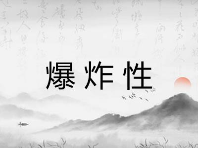 爆炸性 爆炸性