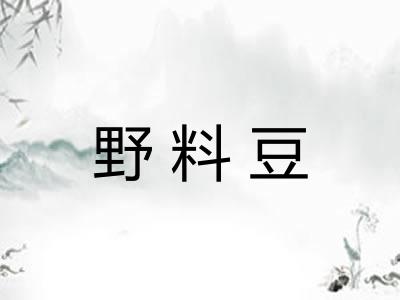 野料豆 野料豆