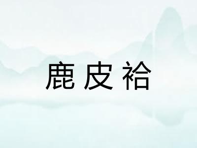 鹿皮袷 鹿皮袷