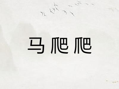 马爬爬 马爬爬