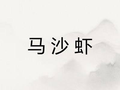 马沙虾 马沙虾