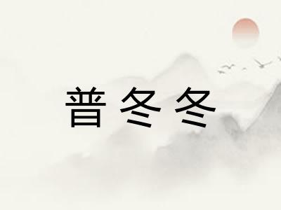 普冬冬 普冬冬