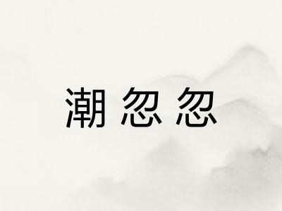 潮忽忽 潮忽忽