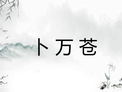 卜万苍 卜万苍