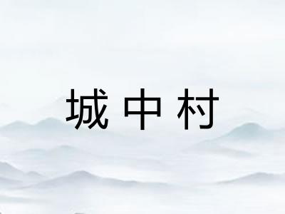 城中村