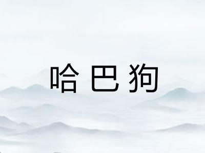 哈巴狗 哈巴狗