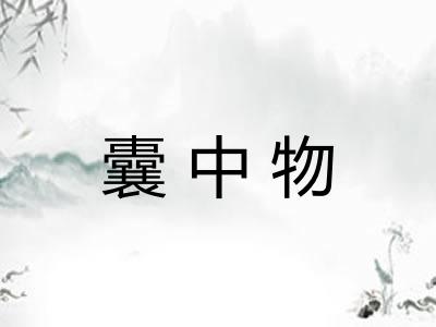 囊中物 囊中物