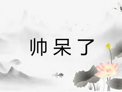 帅呆了 帅呆了