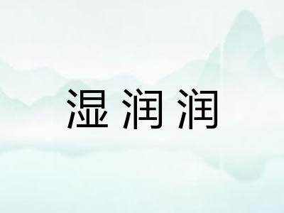 湿润润