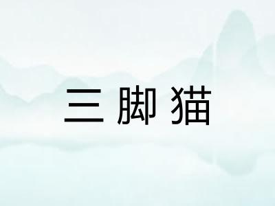 三脚猫 三脚猫