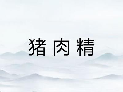 猪肉精 猪肉精