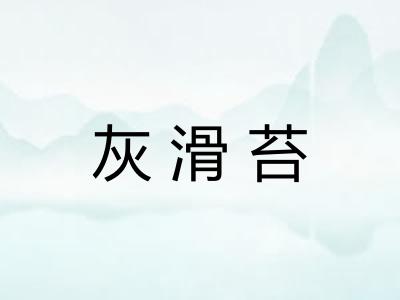 灰滑苔 灰滑苔