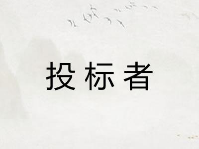 投标者 投标者