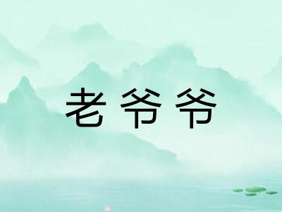老爷爷 老爷爷
