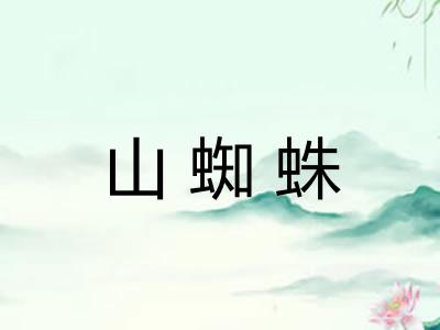 山蜘蛛 山蜘蛛