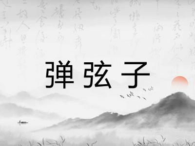 弹弦子 弹弦子