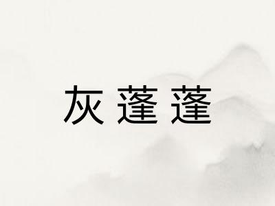 灰蓬蓬 灰蓬蓬