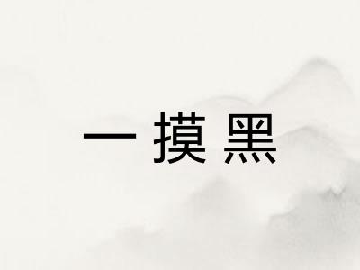一摸黑 一摸黑