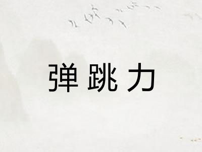 弹跳力 弹跳力